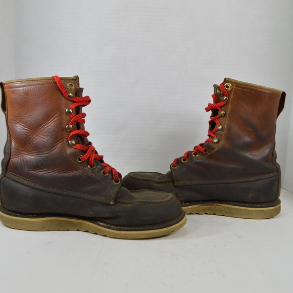 Vitage Vulcan Mens 10 Leather Winter Boots Brown - Picture 6 of 8